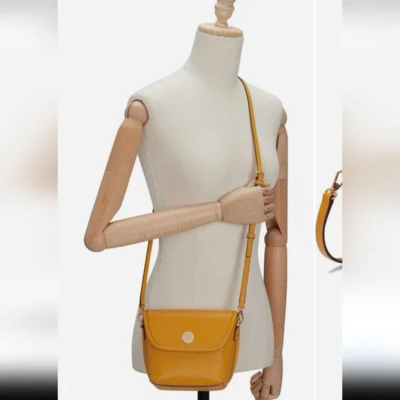 Oryany Ivi Mini Crossbody Bag Elegant Mustard Leather NWOT - Picture 2 of 7